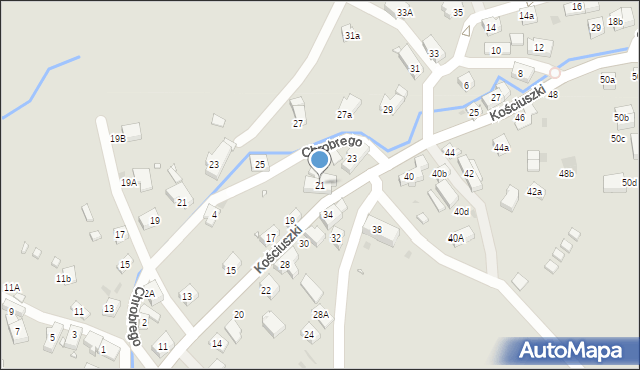 Kudowa-Zdrój, Kościuszki Tadeusza, gen., 21, mapa Kudowa-Zdrój