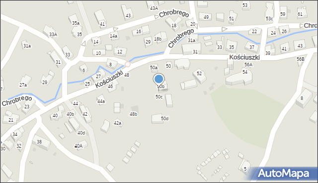 Kudowa-Zdrój, Kościuszki Tadeusza, gen., 50ba, mapa Kudowa-Zdrój