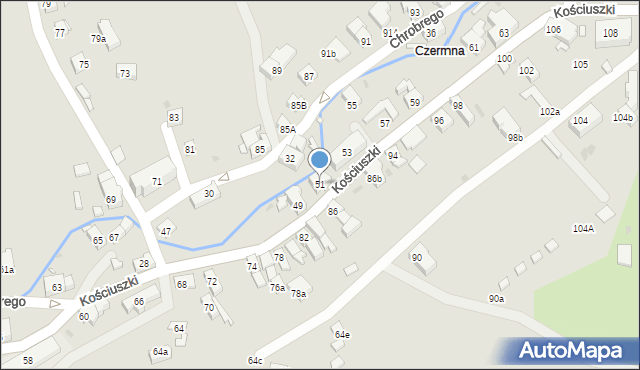 Kudowa-Zdrój, Kościuszki Tadeusza, gen., 51, mapa Kudowa-Zdrój