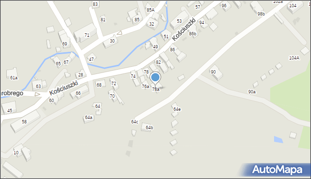 Kudowa-Zdrój, Kościuszki Tadeusza, gen., 78a, mapa Kudowa-Zdrój