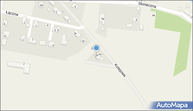 Kunice, Kolejowa, 2d, mapa Kunice