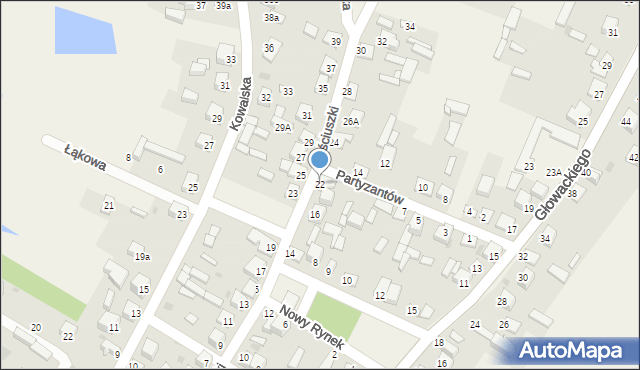 Kurów, Kościuszki Tadeusza, gen., 22, mapa Kurów