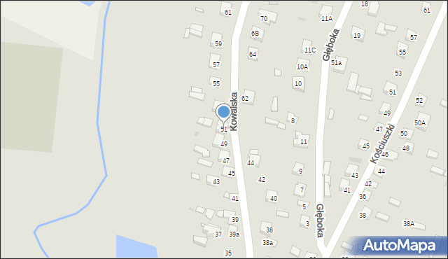 Kurów, Kowalska, 51, mapa Kurów