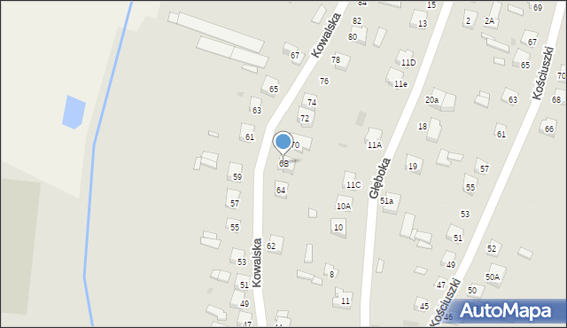 Kurów, Kowalska, 68, mapa Kurów