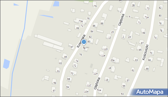 Kurów, Kowalska, 78, mapa Kurów
