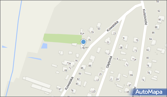 Kurów, Kowalska, 79, mapa Kurów