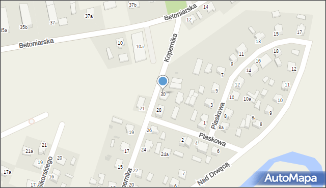 Kurzętnik, Kopernika Mikołaja, 30, mapa Kurzętnik