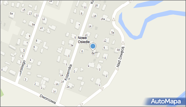 Kurzętnik, Kopernika Mikołaja, 6a, mapa Kurzętnik