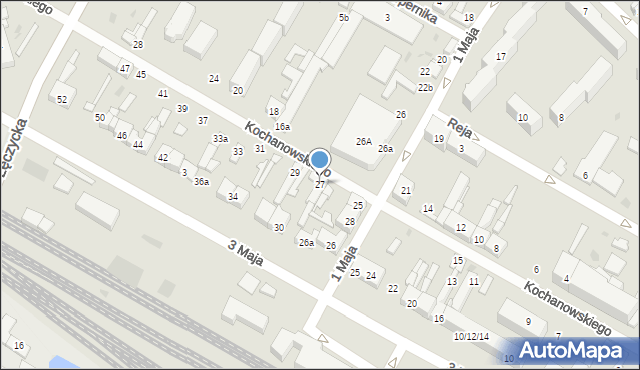 Kutno, Kochanowskiego Jana, 27, mapa Kutno