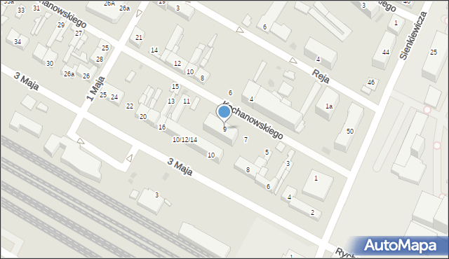 Kutno, Kochanowskiego Jana, 9, mapa Kutno