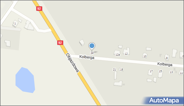 Kutno, Kolberga Oskara, 14, mapa Kutno
