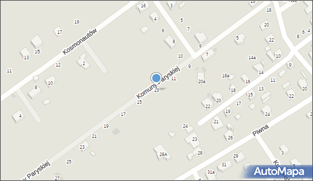 Kutno, Komuny Paryskiej, 13, mapa Kutno