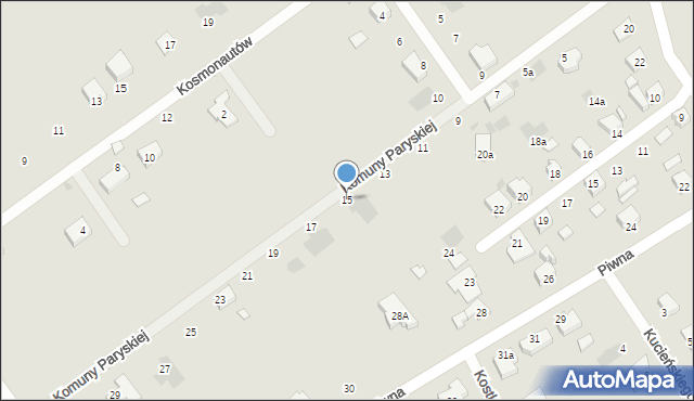 Kutno, Komuny Paryskiej, 15, mapa Kutno