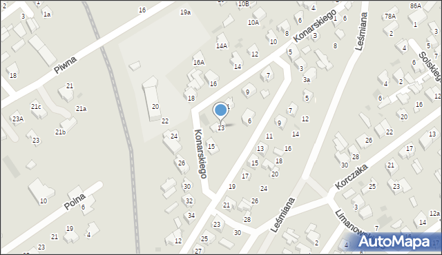 Kutno, Konarskiego Stanisława, 13, mapa Kutno