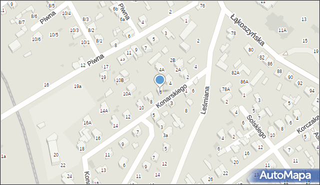 Kutno, Konarskiego Stanisława, 6, mapa Kutno