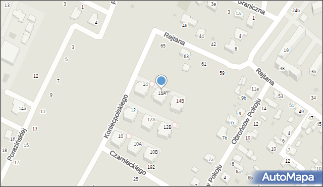 Kutno, Koniecpolskiego Stanisława, 14A, mapa Kutno
