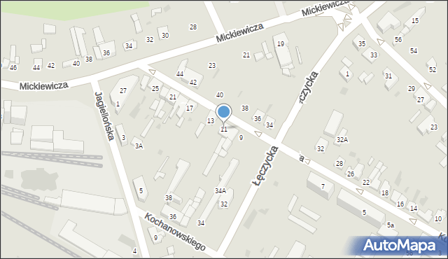 Kutno, Kopernika Mikołaja, 11, mapa Kutno