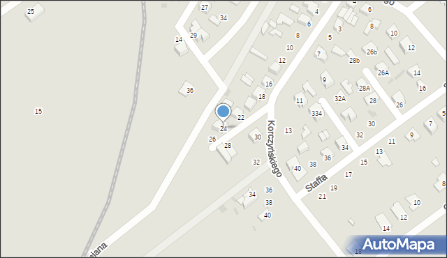 Kutno, Korczyńskiego Benedykta, 24, mapa Kutno