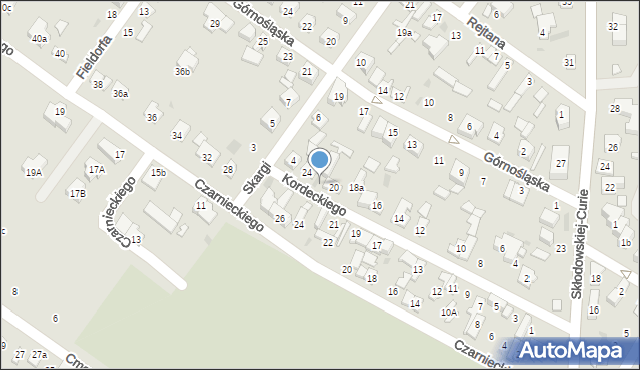 Kutno, Kordeckiego Augustyna, ks., 22, mapa Kutno