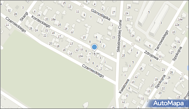 Kutno, Kordeckiego Augustyna, ks., 5, mapa Kutno