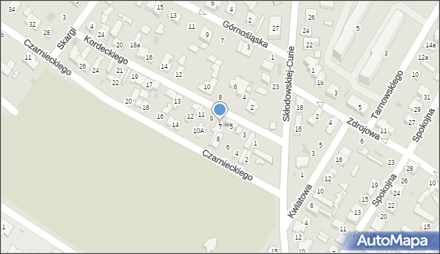 Kutno, Kordeckiego Augustyna, ks., 7, mapa Kutno