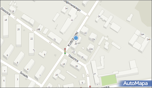 Kutno, Kościuszki Tadeusza, gen., 20, mapa Kutno