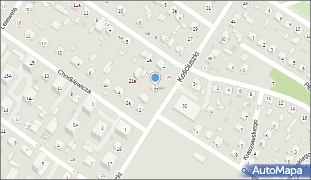 Kutno, Kościuszki Tadeusza, gen., 23, mapa Kutno
