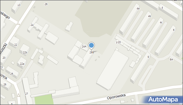 Kutno, Kościuszki Tadeusza, gen., 24b, mapa Kutno