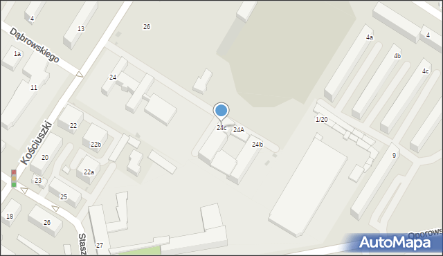 Kutno, Kościuszki Tadeusza, gen., 24c, mapa Kutno