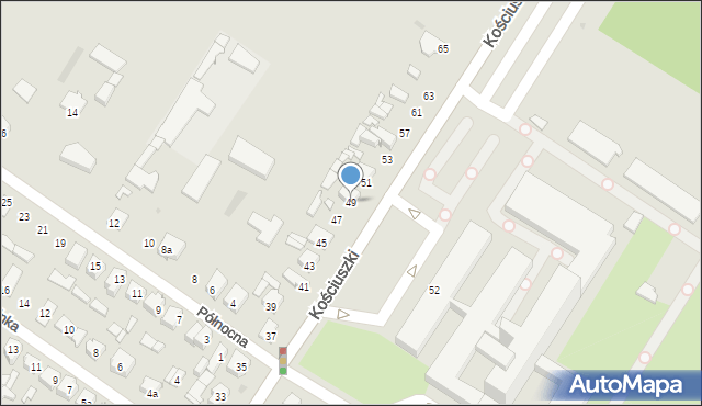 Kutno, Kościuszki Tadeusza, gen., 49, mapa Kutno