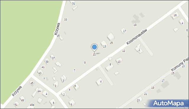 Kutno, Kosmonautów, 11, mapa Kutno