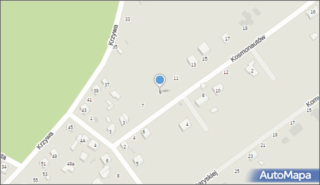 Kutno, Kosmonautów, 9, mapa Kutno