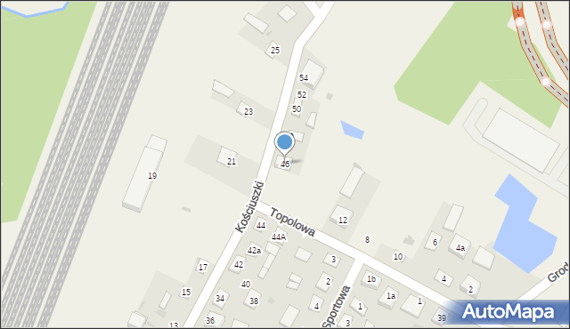 Kuźnica, Kościuszki Tadeusza, gen., 46, mapa Kuźnica