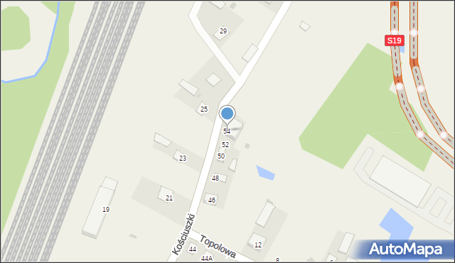 Kuźnica, Kościuszki Tadeusza, gen., 54, mapa Kuźnica