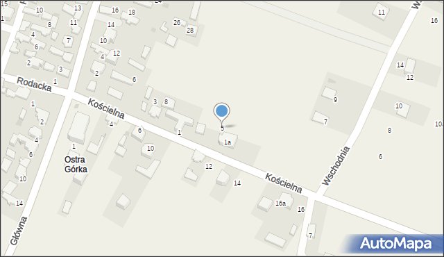 Kwaśniów Górny, Kościelna, 5, mapa Kwaśniów Górny