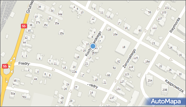 Kwidzyn, Kochanowskiego Jana, 15, mapa Kwidzyn