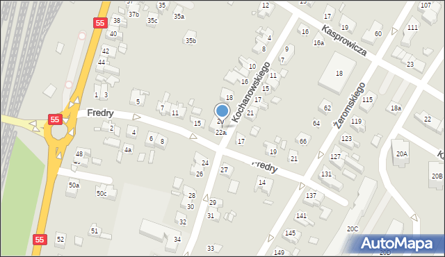 Kwidzyn, Kochanowskiego Jana, 22, mapa Kwidzyn