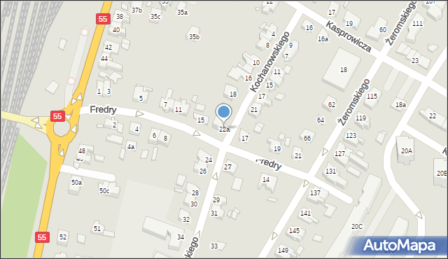 Kwidzyn, Kochanowskiego Jana, 22a, mapa Kwidzyn
