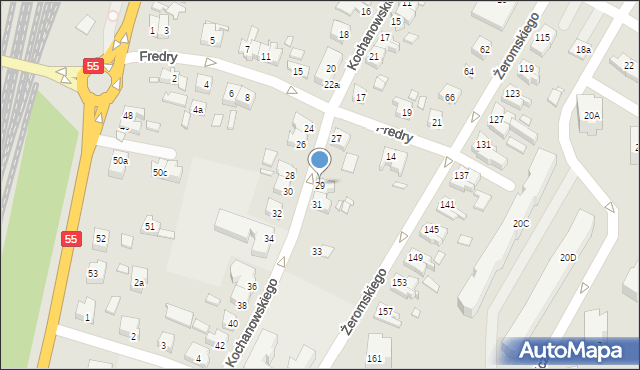 Kwidzyn, Kochanowskiego Jana, 29, mapa Kwidzyn