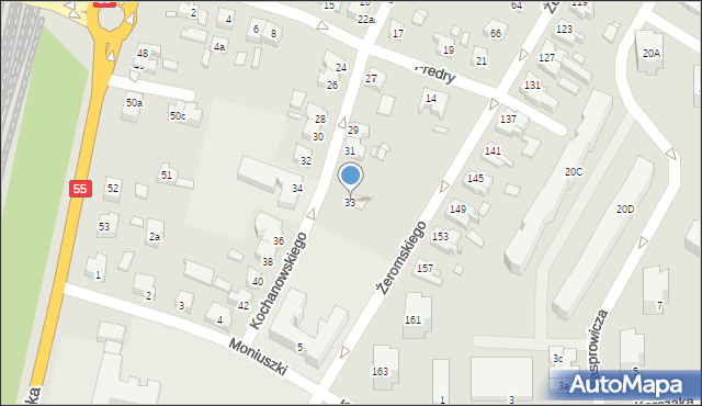 Kwidzyn, Kochanowskiego Jana, 33, mapa Kwidzyn