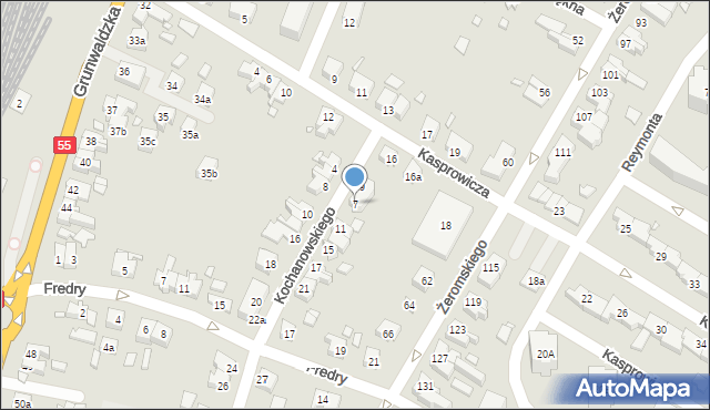 Kwidzyn, Kochanowskiego Jana, 7, mapa Kwidzyn