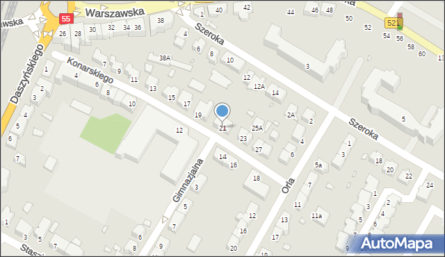 Kwidzyn, Konarskiego, 21, mapa Kwidzyn