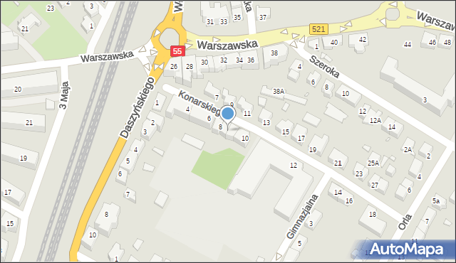 Kwidzyn, Konarskiego, 8A, mapa Kwidzyn