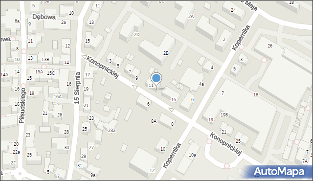 Kwidzyn, Konopnickiej Marii, 13, mapa Kwidzyn