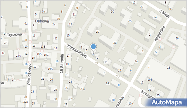 Kwidzyn, Konopnickiej Marii, 7, mapa Kwidzyn