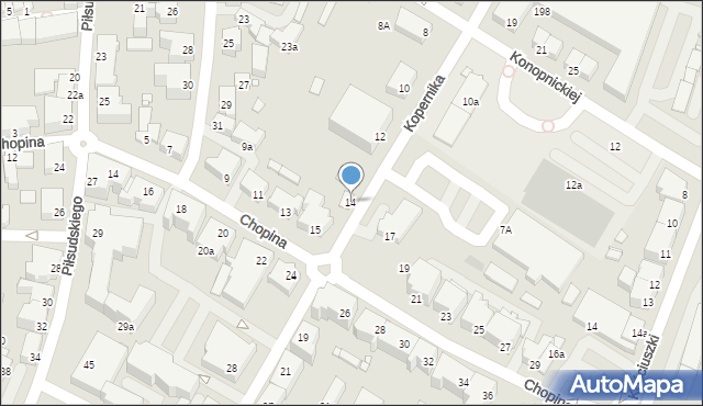 Kwidzyn, Kopernika Mikołaja, 14, mapa Kwidzyn