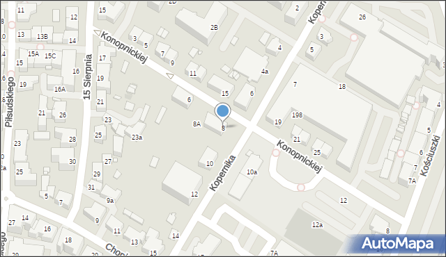 Kwidzyn, Kopernika Mikołaja, 8, mapa Kwidzyn