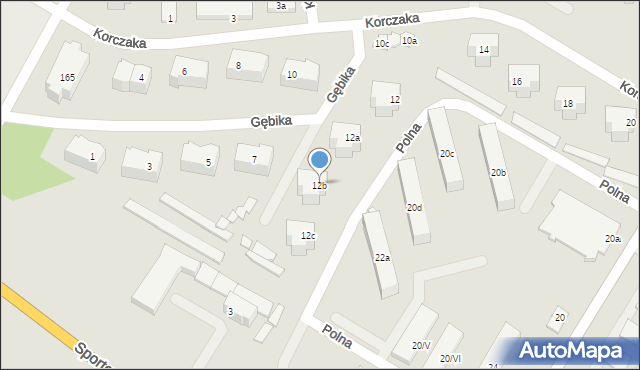 Kwidzyn, Korczaka Janusza, 12b, mapa Kwidzyn