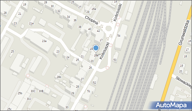 Kwidzyn, Kościuszki Tadeusza, gen., 18a, mapa Kwidzyn