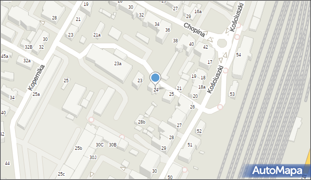 Kwidzyn, Kościuszki Tadeusza, gen., 24, mapa Kwidzyn